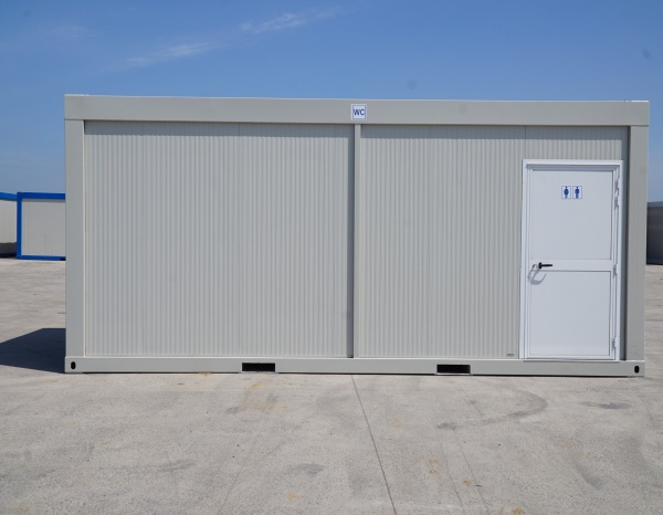 (WC63C) module WC H/D  600cm x 300cm avec couloir ( +/- 18,00 m² )